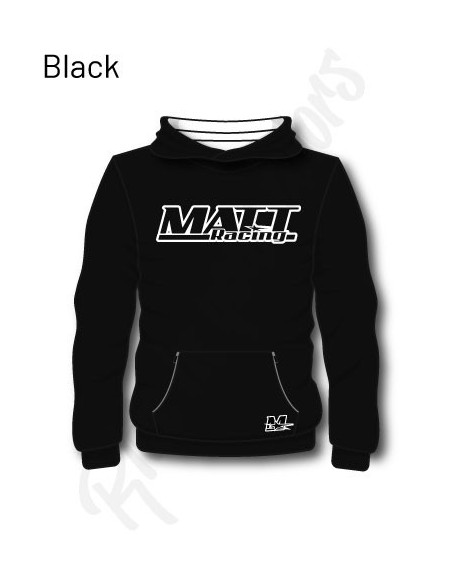 customisable hoodie matt racing for teams, companies, as a gift, to make someone happy